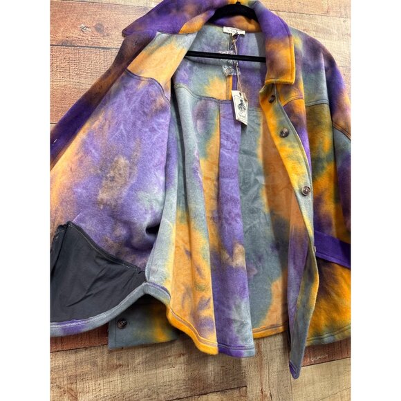Tie Dye Wool Blend Jacket By Easel Size L NWT - Picture 2 of 9